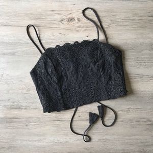 Kendell + Kylie Lacey Strappy Crop Top